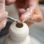 Yuta Segawa working in his studio in London 2019
